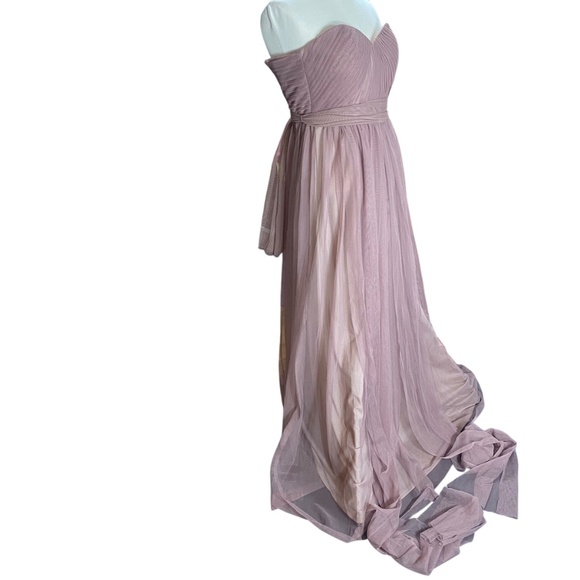 NWT Birdy Grey Womens S Christina Convertible Bridesmaid Maxi Dress Sandy Mauve - Picture 7 of 16